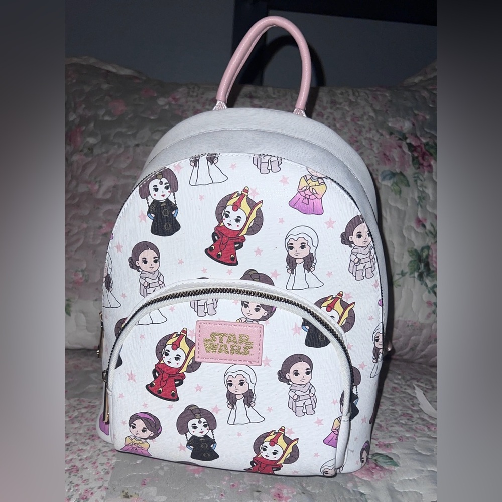 Star Wars Chibi Character White Backpack